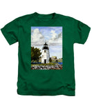 Goat Island Lighthouse Newport Rhode Island - Kids T-Shirt