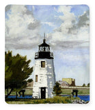 Goat Island Lighthouse Newport Rhode Island - Blanket