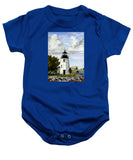 Goat Island Lighthouse Newport Rhode Island - Baby Onesie