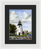 Goat Island Lighthouse Newport Rhode Island - Framed Print