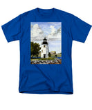 Goat Island Lighthouse Newport Rhode Island - Men's T-Shirt  (Regular Fit)