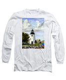 Goat Island Lighthouse Newport Rhode Island - Long Sleeve T-Shirt