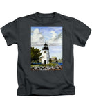 Goat Island Lighthouse Newport Rhode Island - Kids T-Shirt