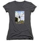 Goat Island Lighthouse Newport Rhode Island - Women's V-Neck