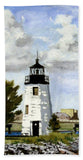 Goat Island Lighthouse Newport Rhode Island - Beach Towel