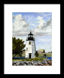 Goat Island Lighthouse Newport Rhode Island - Framed Print