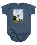 Goat Island Lighthouse Newport Rhode Island - Baby Onesie