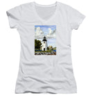 Goat Island Lighthouse Newport Rhode Island - Women's V-Neck