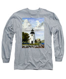 Goat Island Lighthouse Newport Rhode Island - Long Sleeve T-Shirt