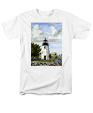 Goat Island Lighthouse Newport Rhode Island - Men's T-Shirt  (Regular Fit)