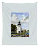 Goat Island Lighthouse Newport Rhode Island - Tapestry