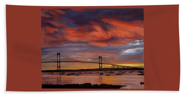 Newport Bridge Newport Rhode Island - Bath Towel