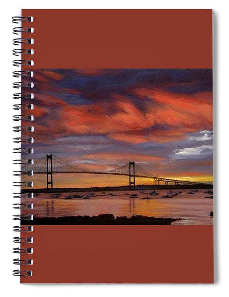 Newport Bridge Newport Rhode Island - Spiral Notebook
