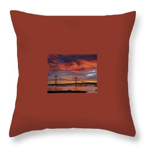 Newport Bridge Newport Rhode Island - Throw Pillow