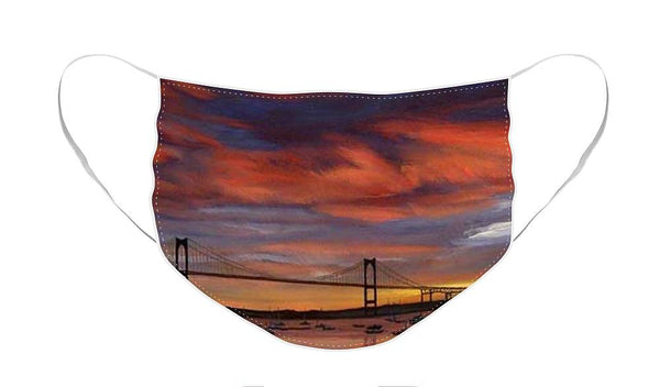 Newport Bridge Newport Rhode Island - Face Mask