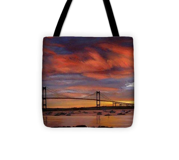 Newport Bridge Newport Rhode Island - Tote Bag