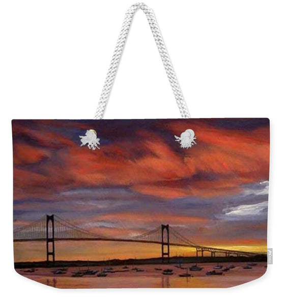 Newport Bridge Newport Rhode Island - Weekender Tote Bag