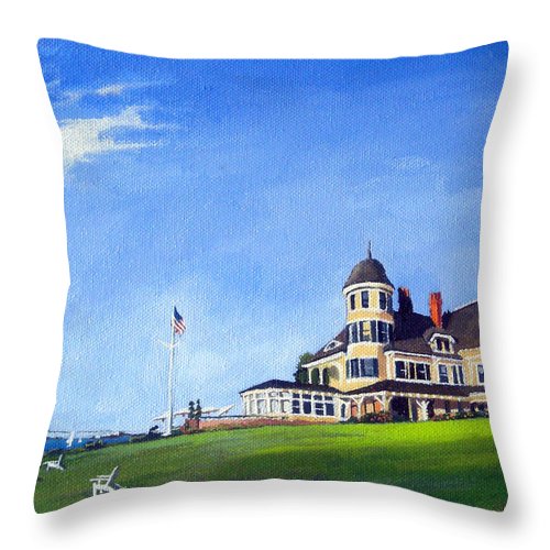 Castle Hill Inn Newport Rhode Island - Throw Pillow