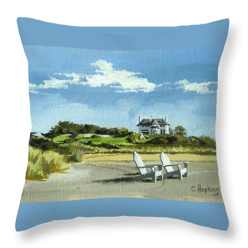 Bailey's Beach Newport Rhode Island - Throw Pillow