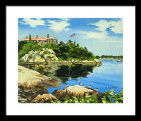 Beacon Rock Brenton Cove Newport Rhode Island - Framed Print