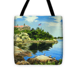Beacon Rock Brenton Cove Newport Rhode Island - Tote Bag