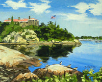 Beacon Rock Brenton Cove Newport Rhode Island - Art Print
