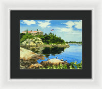 Beacon Rock Brenton Cove Newport Rhode Island - Framed Print