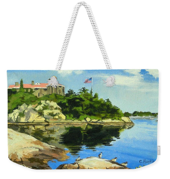 Beacon Rock Brenton Cove Newport Rhode Island - Weekender Tote Bag