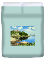 Beacon Rock Brenton Cove Newport Rhode Island - Duvet Cover