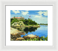 Beacon Rock Brenton Cove Newport Rhode Island - Framed Print
