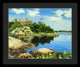 Beacon Rock Brenton Cove Newport Rhode Island - Framed Print