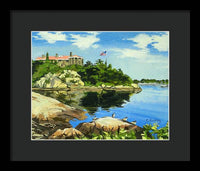 Beacon Rock Brenton Cove Newport Rhode Island - Framed Print