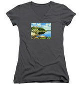 Beacon Rock Brenton Cove Newport Rhode Island - Women's V-Neck