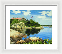 Beacon Rock Brenton Cove Newport Rhode Island - Framed Print