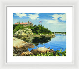 Beacon Rock Brenton Cove Newport Rhode Island - Framed Print
