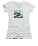 Beacon Rock Brenton Cove Newport Rhode Island - Women's V-Neck