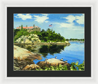 Beacon Rock Brenton Cove Newport Rhode Island - Framed Print
