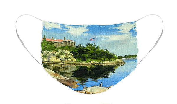 Beacon Rock Brenton Cove Newport Rhode Island - Face Mask