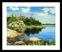Beacon Rock Brenton Cove Newport Rhode Island - Framed Print