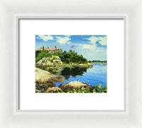 Beacon Rock Brenton Cove Newport Rhode Island - Framed Print