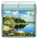 Beacon Rock Brenton Cove Newport Rhode Island - Duvet Cover