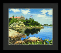 Beacon Rock Brenton Cove Newport Rhode Island - Framed Print