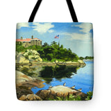 Beacon Rock Brenton Cove Newport Rhode Island - Tote Bag