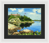 Beacon Rock Brenton Cove Newport Rhode Island - Framed Print