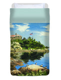 Beacon Rock Brenton Cove Newport Rhode Island - Duvet Cover