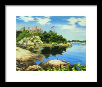 Beacon Rock Brenton Cove Newport Rhode Island - Framed Print