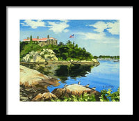 Beacon Rock Brenton Cove Newport Rhode Island - Framed Print