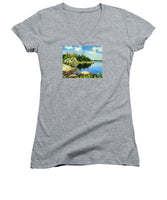 Beacon Rock Brenton Cove Newport Rhode Island - Women's V-Neck