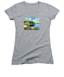 Beacon Rock Brenton Cove Newport Rhode Island - Women's V-Neck