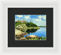 Beacon Rock Brenton Cove Newport Rhode Island - Framed Print